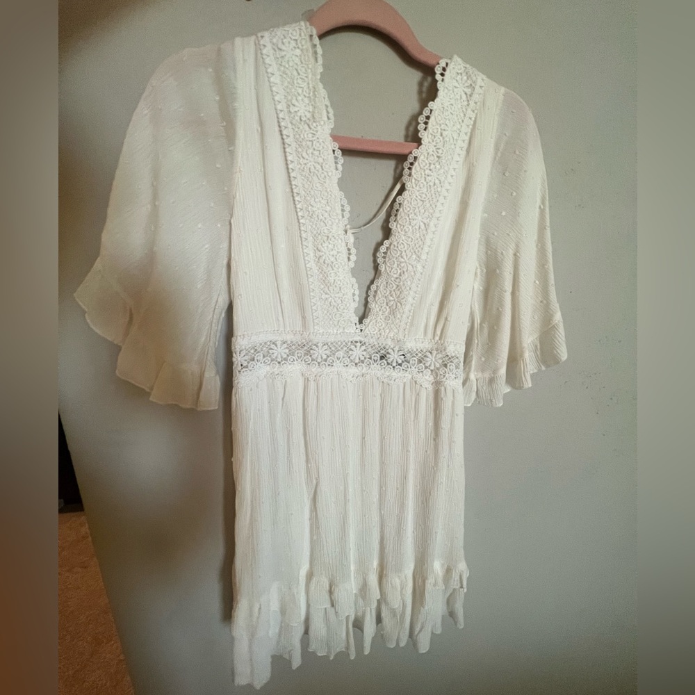 White Casual Boho Dress